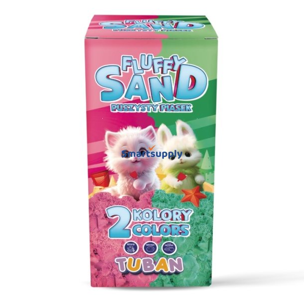 Uldet sand - S�t pink og gr�n