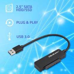 SATA adapter SSD HDD 2.5 drev, USB 3.0, 2TB
