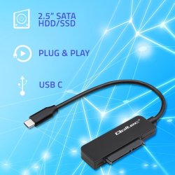 SATA adapter SSD HDD 2.5 drev, USB C, 2TB