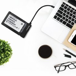 SATA adapter SSD HDD 2.5 drev, USB C, 2TB