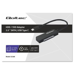 SATA adapter SSD HDD 2.5 drev, USB C, 2TB