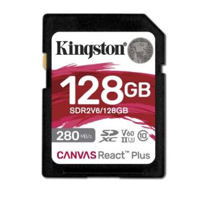 128GB React Plus 280/100/MB/s U3 V60 SD kort