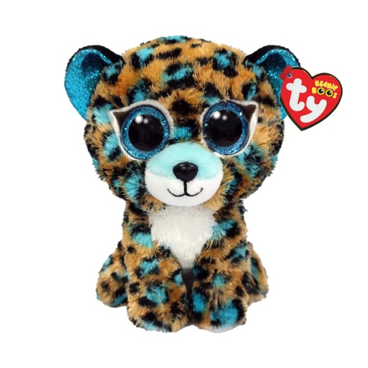 Plysleget�j Bl� Leopard 15 cm