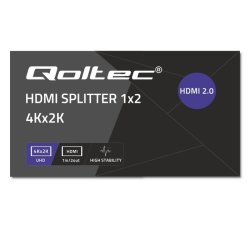 Active HDMI Splitter 2 x HDMI 4Kx2K, 6bps