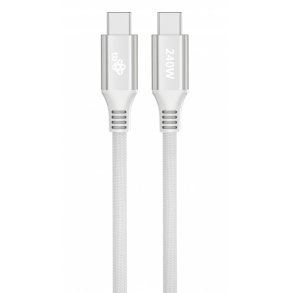 Kabel USB C - USB C 1m 240W hvid