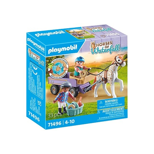 Figurer s�t Heste 71496 Pony vogn