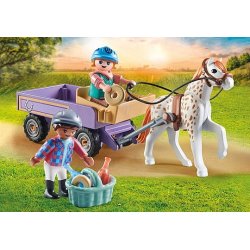 Figurer s�t Heste 71496 Pony vogn