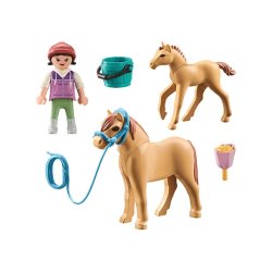 Figurer s�t Heste 71498 Barn med Pony og f�l