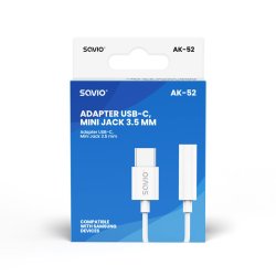 Adapter AK-52 USB-C - Mini Jack 3,5 mm, Samsung