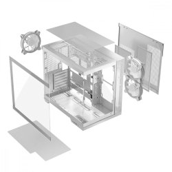 Computer kabinet VOLCANO PANORAMA APEX ARGB 3F MIDI Hvid
