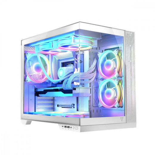 Computer kabinet Volcano Panorama APEX ARGB 7F MIDI hvid