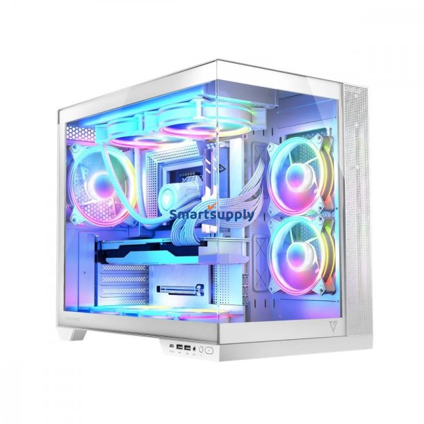 Computer kabinet Volcano Panorama APEX ARGB 7F MIDI hvid