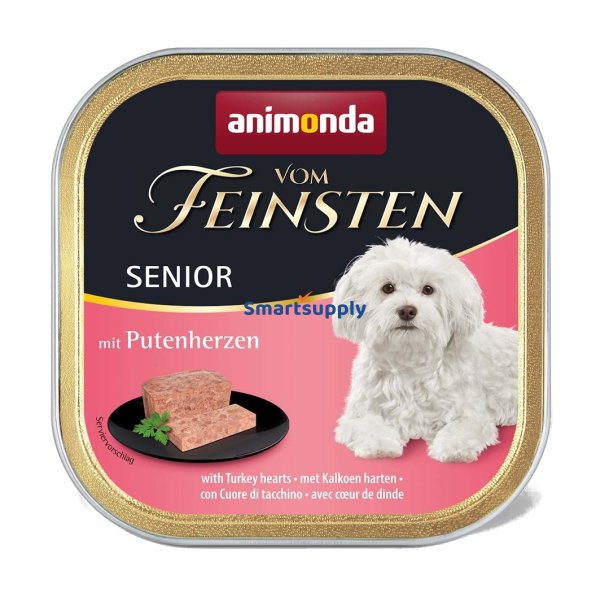 Animonda Vom Feinsten Senior Kalkunhjerter - Vdfoder Til Hunde - 150 G