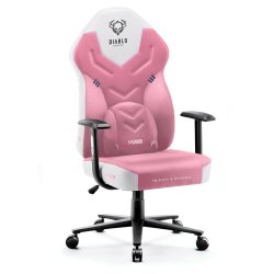 DIABLO X-GAMER gaming-stol i pink og hvid
