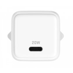 USB C 20W 3A Power Delivery 3.0 QC 3.0 v�goplader Hvid