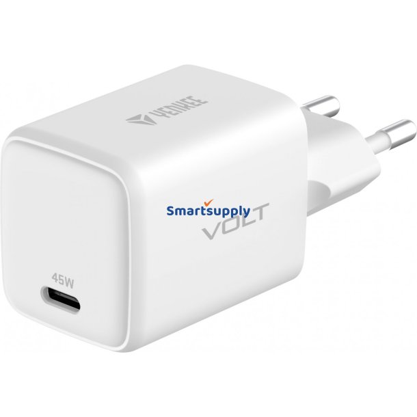 USB C 45W 3A Power delivery 3.0 QC3.0 netadapter, Hvid