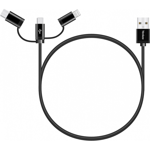 Kabel USB A-USB C 3w1 1m