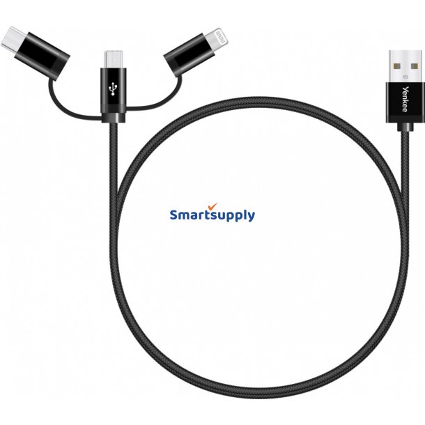 Kabel USB A-USB C 3w1 1m