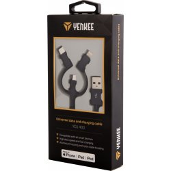 Kabel USB A-USB C 3w1 1m