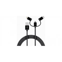 Kabel USB A-USB C 3w1 1m