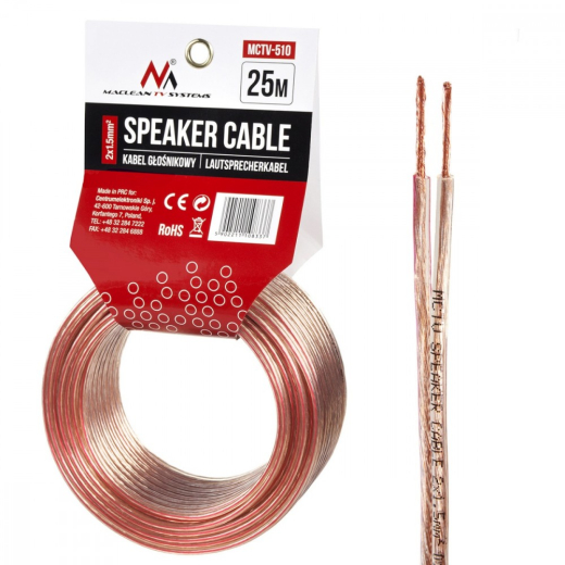 H�jttalerkabel 25m MCTV-510 2x1.5mm2