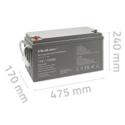 AGM batteri 12V 150Ah, max. 2250A