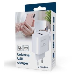 USB-A 2.4A oplader hvid