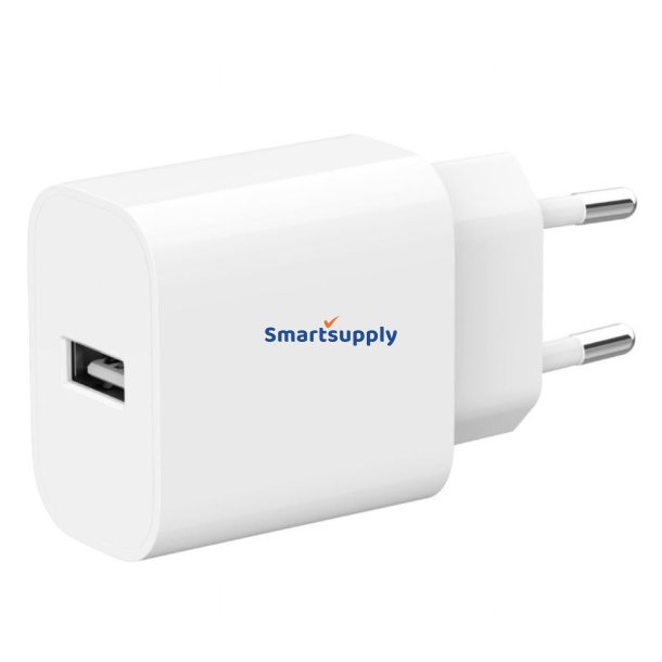 USB-A 2.4A oplader hvid