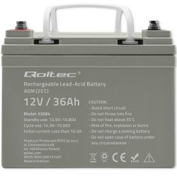 AGM batteri 12V 36Ah max. 540A
