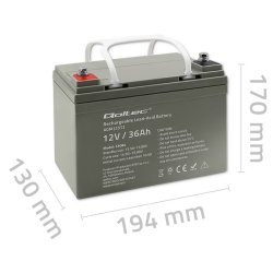 AGM batteri 12V 36Ah max. 540A