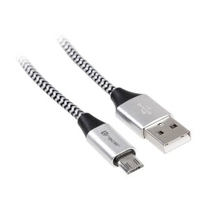 USB 2.0 AM-micro 1m sort-s�lv