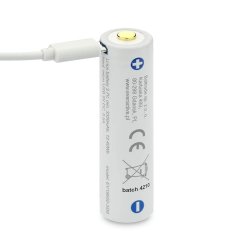 Genopladeligt batteri 18650 3,7V Li-ion 3500 mAh micro USB