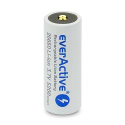 Genopladeligt batteri 26650 3,7V Li-ion 5200 mAh mikro USB