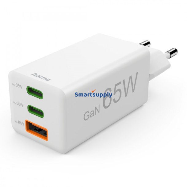 mini oplader 2xUSB-C + 1xA