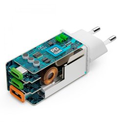 mini oplader 2xUSB-C + 1xA