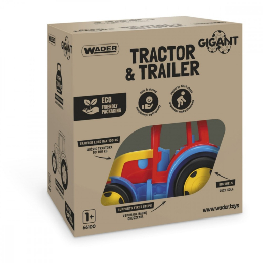 Gigant traktor- og trailer-s�t 120 cm i kasse
