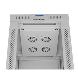 St�ende rackskab 19 42U 600x800 gr� med glasd�re flack pack