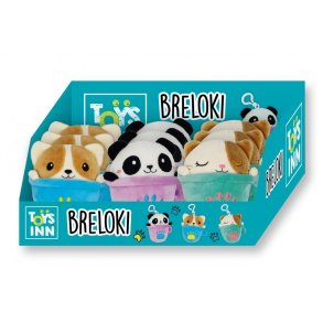 N�glering plysdyr krus mix 9 stk. display