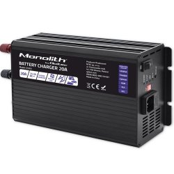 Lader til LiFePO4 AGM GEL SLA batterier 20A