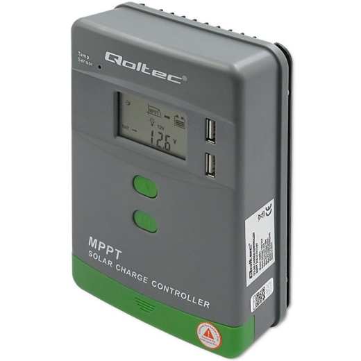 Solcelle ladekontroller MPPT 20A, 12V 24V, 2xUSB