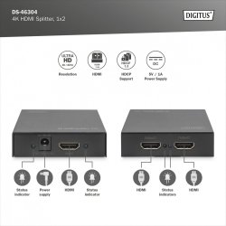 Splitter / Splitter HDMI 4K UHD 3D, 2-port