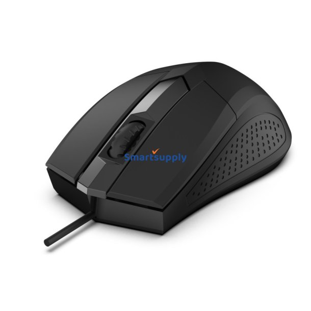 Focus USB Optisk Mus, 1200DPI 3 Knapper og Scrollhjul, F�lsomhed 125Hz, Kabel 1.8m, V�gt 66g