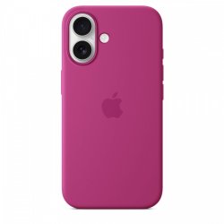 Silicone cover med MagSafe til iPhone 16 - klar pink