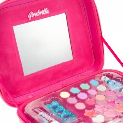 Makeup kuffert Girabrilla pink med guld