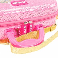 Makeup kuffert Girabrilla pink med guld