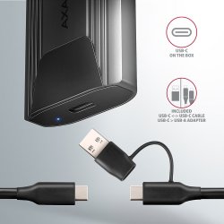 EEM2-GTS2 USB-C kabinet Gen2 M.2 NVMe/SATA S