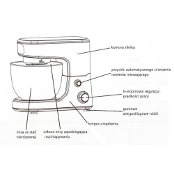 Planetarisk foodprocessor 4L, 1000W MR-560