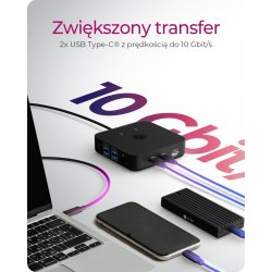 ICY BOX IB-DK4090-C 12in1, 3x HDMI, LAN, USB