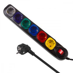 Str�mfordeler 250VAC/10A 1,5m MCE509 B