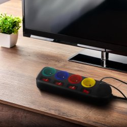 Str�mskinne 4 stik 1,5m 1,5m MCE508 B